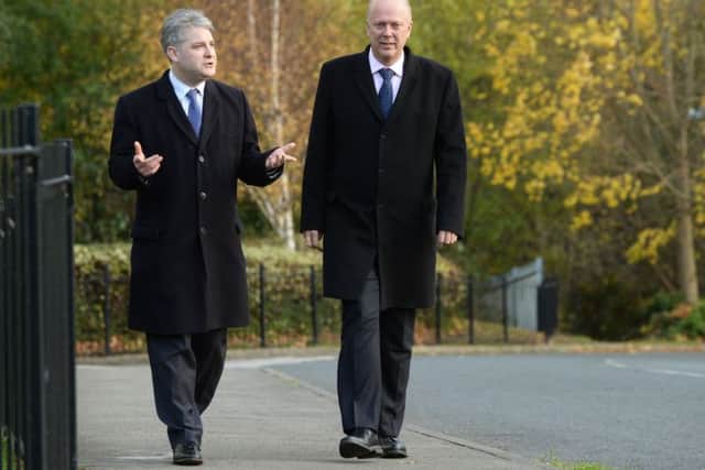 Philip Davies and Chris Grayling during a visit to Shipley last year.