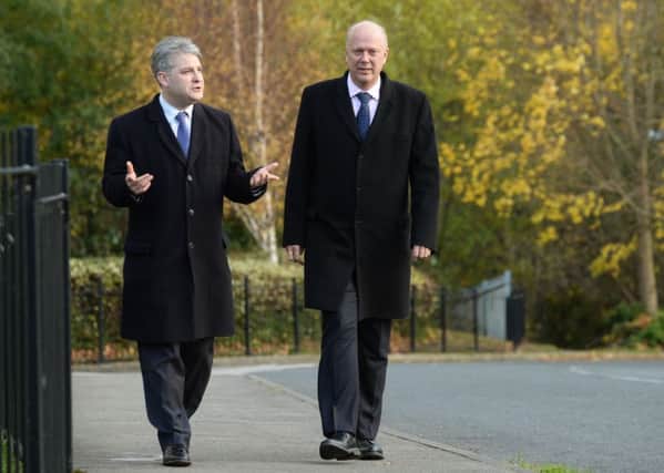 Philip Davies and Chris Grayling during a visit to Shipley last year.