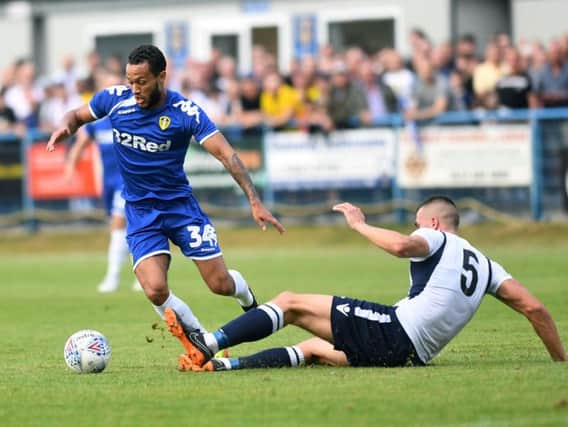 Lewis Baker in action at Guiseley.