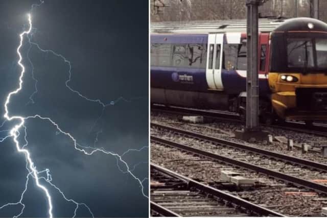 Lightning has blocked train lines