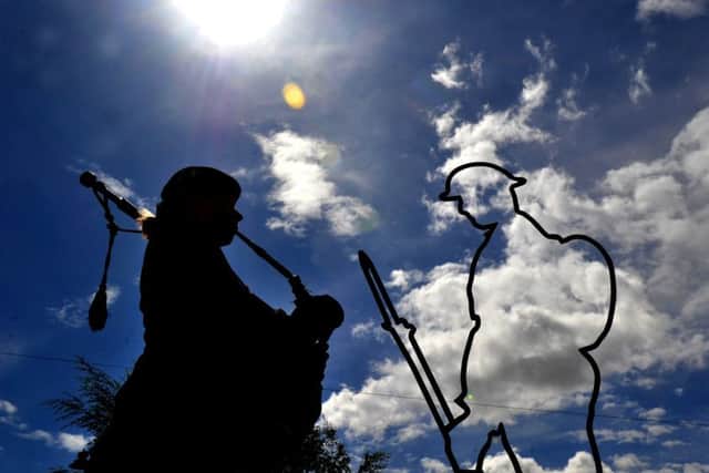 HOMAGE: Piper Rachael Blueman plays next to the Tommy silhouette.