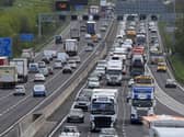 The M1 motorway at junction 33 for Catcliffe.