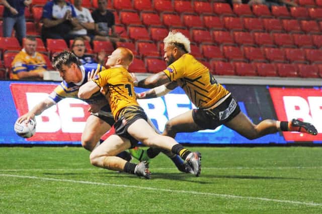 Tom Briscoe's try for Leeds