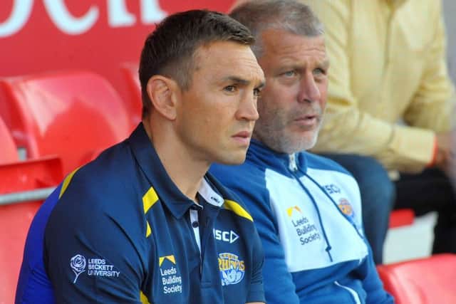 Kevin Sinfield and James Lowes