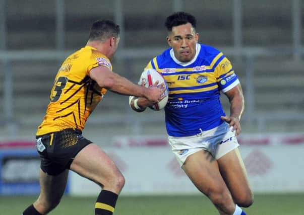 Nathanial Peteru in action against Salford.