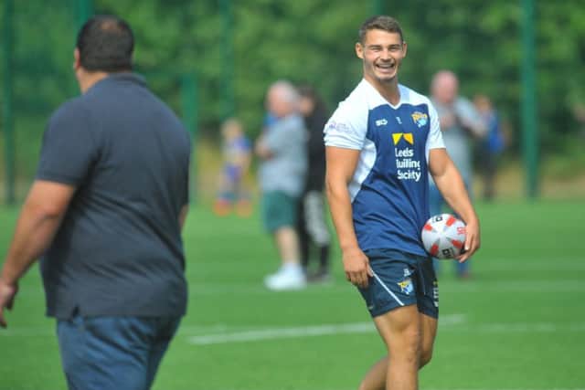 Stevie Ward cut a relaxed figure at Leeds Rhinos training yesterday. PIC: Steve Riding