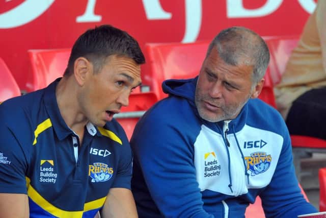 Kevin Sinfield and James Lowes