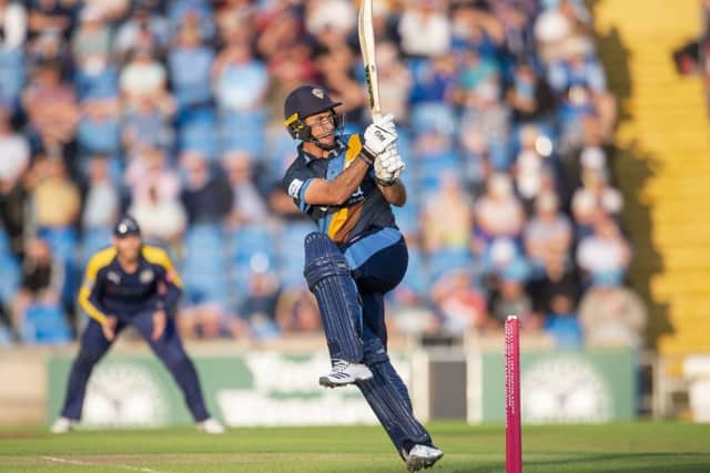 LEADING MAN: Derbyshire's Wayne Madsen hit 66 off 28 balls at Headingley on Monday night. Picture by Allan McKenzie/SWpix.com