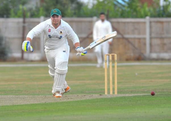 Follifoot batsman 
Ben Whitehead makes a run for it at Bilton. PIC: Steve Riding