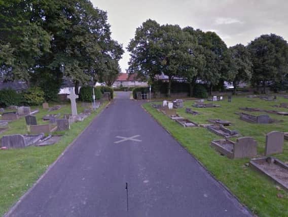 The cemetery where the pensioner was robbed on Monday