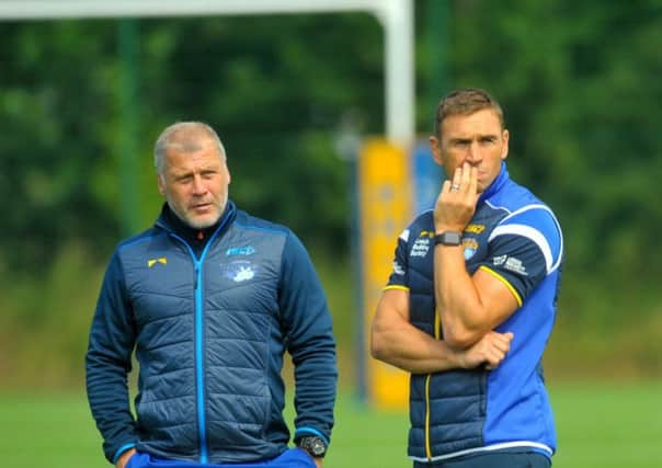 FIXTURES: Leeds Rhinos' coaching team of James Lowes and Kevin Sinfield. Picture: Steve Riding.