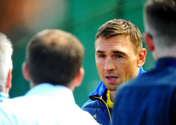 Kevin Sinfield at a training session ahead of the Challenge Cup semi-final.