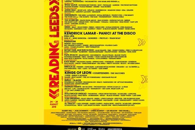 Leeds Festival line up 2018