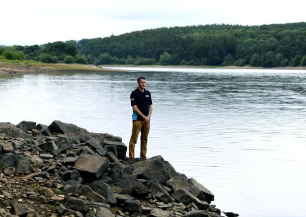 Tom Underwood, media advisor at Yorkshire Water at Swinsty reservoir.