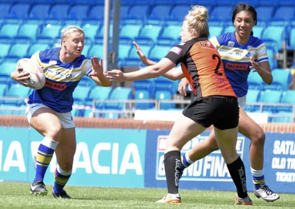 Charlotte Booth on the attack against Castleford.
