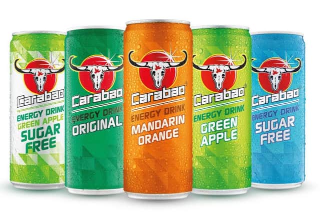 Carabao energy drinks.