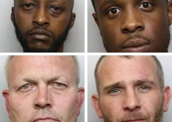 Four of the criminals who were jailed in Yorkshire in July