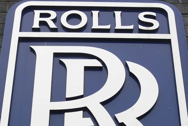 Library image of the Rolls Royce logo. The engine maker has said its annual underlying earnings outlook will now come in the upper half of its guidance range after a better-than-expected first half. Photo: Leon Neal/PA Wire