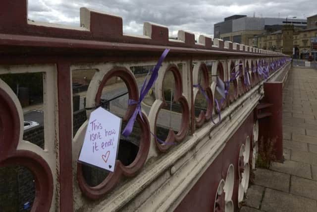Messages of hope on North Bridge.