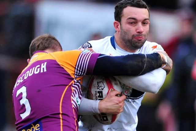 Hunslet's Nathan Chappell, right.