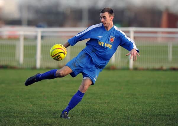 Kyle Swithenbank hit a brace of goals in Hunslet Club's 6-0 win over Wyke Wanderers. PIC: Jonathan Gawthorpe