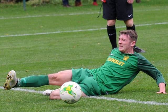Beeston St Anthony's goalscorer, Gareth Groves. PIC: Steve Riding