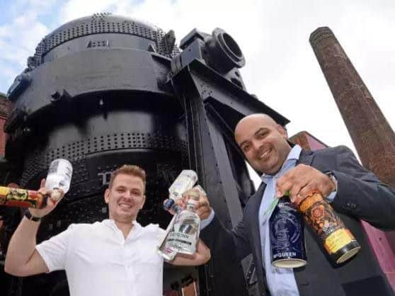 Chris Hague, Roister Operations Manager and Vic Bains, Roister Owner, pictured at Kelham Island Museum, where they have revived the cancelled Gin Festival.