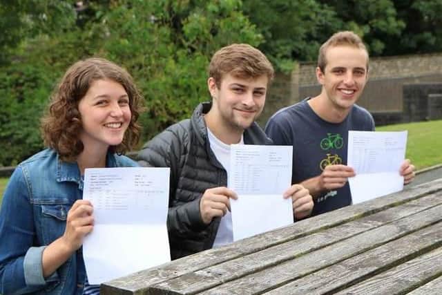 Beth Dillon, Will Hargreaves & Jonathan Allen, part of Guiseley School's Class of 2018.