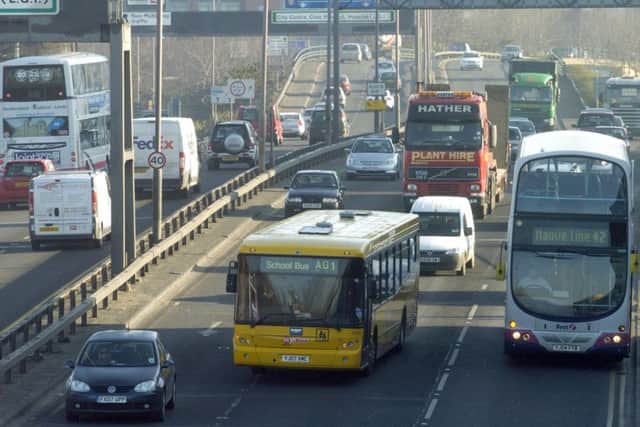 The A58(M) Leeds Inner Ring Road. Pic: James Hardisty/YPN Files