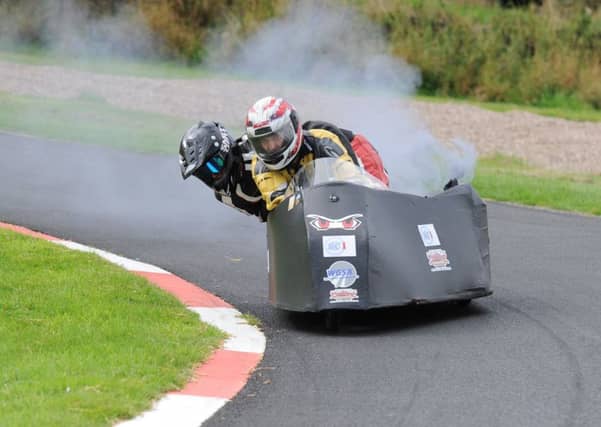 Soapbox racing at Harwood Hill Climb sun 19th aug 2018
Stephen Hall racing his sidecar