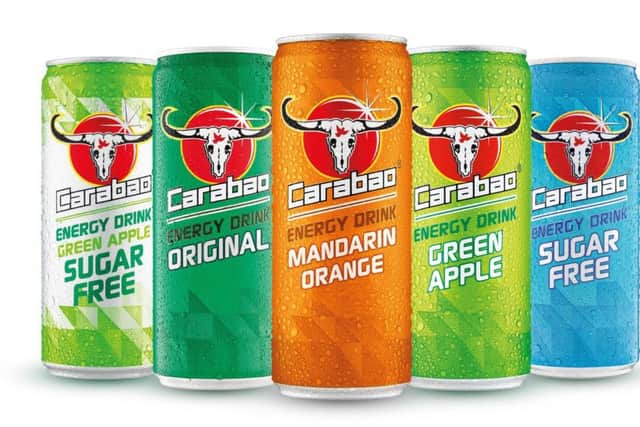 Carabao energy drinks.
