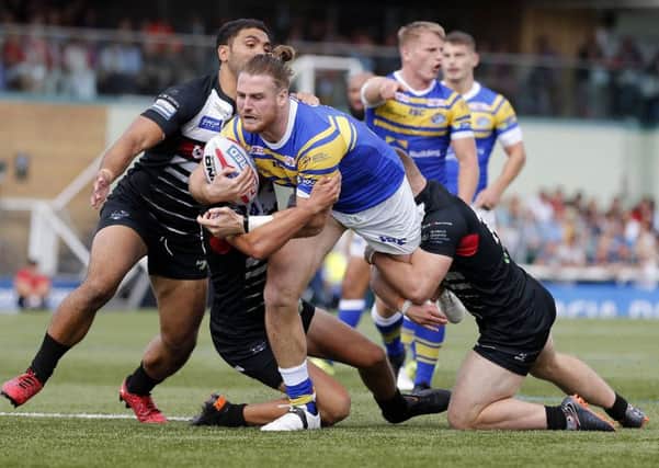Leeds prop Anthony Mullally managed not to pick up a further citing against London Broncos last Sunday. PIC: Max Flego/RLPhotos.com
