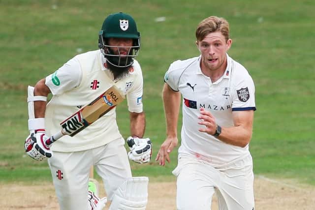 UPS AND DOWNS: Yorkshire's David Willey and Worcestershire's Moeen Ali. Picture: Alex Whitehead/SWpix.com