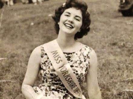 Beryl Rushton after being crowned Miss Yorkshire 1959.