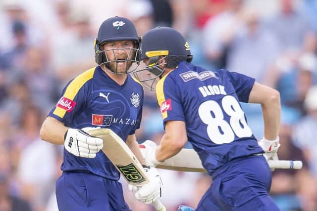Crowd-pullers: Yorkshire's Adam Lyth and Harry Brook in T20 action against Durham.