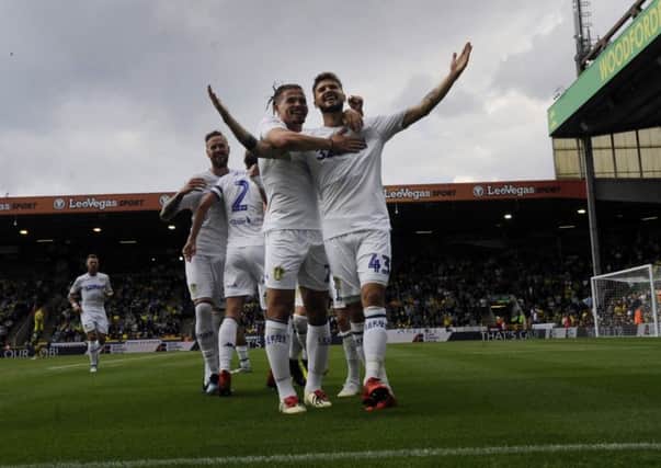 Norwich City v Leeds United..Leeds Player Mateusz Klich celebrates the opening goal...25th August 2018 ..Picture by Simon Hulme