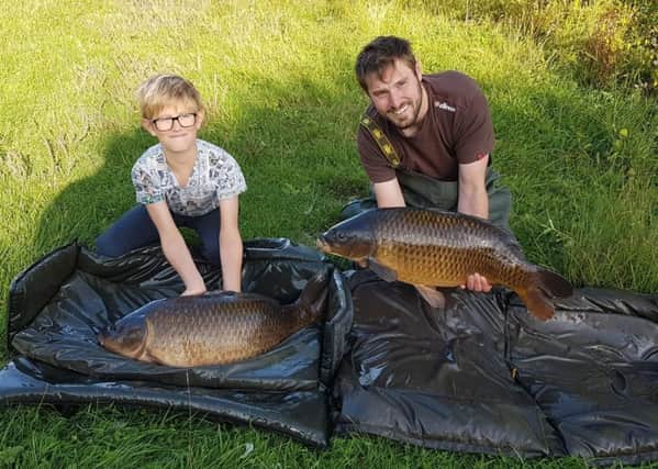 Alfie Drummond and proud dad Rob with two stunning 'Knotford Twenties'.