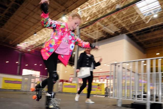 Leeds Roller Disco at Leeds Kirkgate Market Leeds..28th August 2018 ..Picture by Simon Hulme