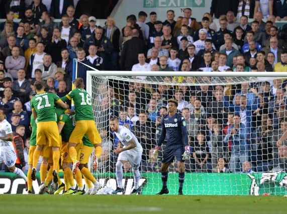 Preston take the lead from the spot against Leeds United.