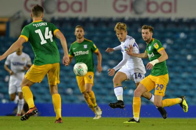 Samuel Saiz was unable to weave enough magic to undone the damage done in the first half against Preston at Elland Road.  Picture: Bruce Rollinson