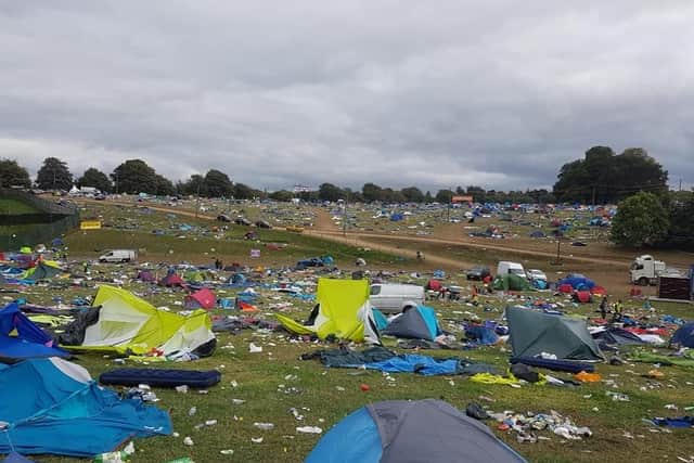 The clean-up operation at Leeds Festival is well underway. PIC: Gaz Mack