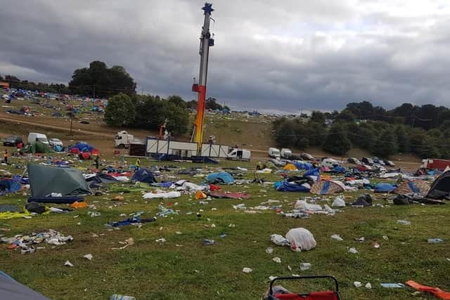 The clean-up operation at Leeds Festival is well underway. PIC: Gaz Mack