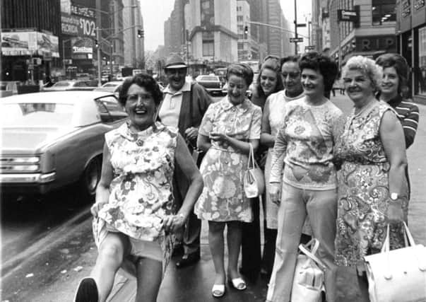 New York, September 1972

Women's Circle visit to the U. S. A.

Giving her regards to Broadway - Mrs. Marian Tallant, of Cross Flatts Parade, Beeston, Leeds.