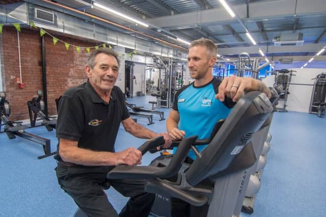 Ron Quarmby with the gym's general manager David Pickles.