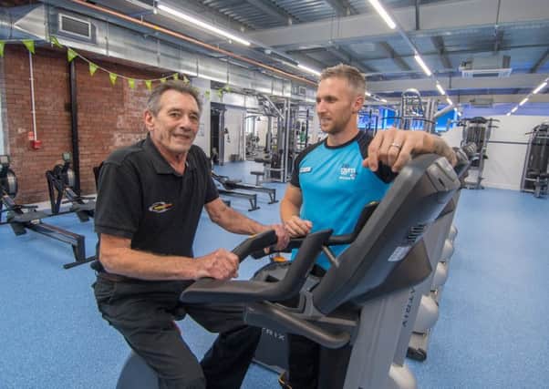 Ron Quarmby with the gym's general manager David Pickles.