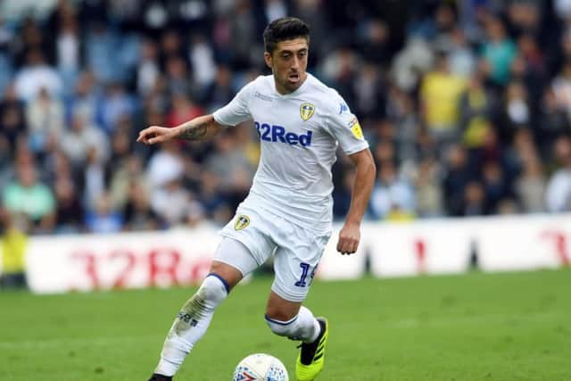 Leeds United's Pablo Hernandez wins Player of the Month award for August.