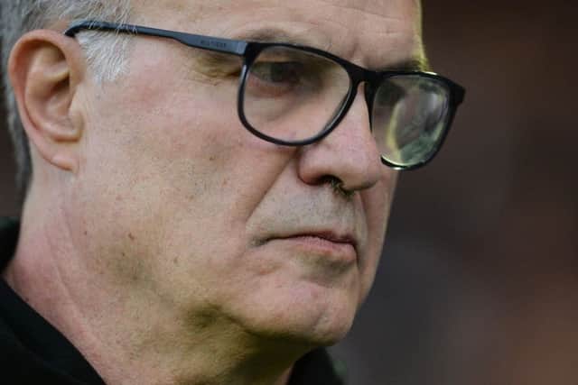 Studious, Leeds United head coach, Marcelo Bielsa.
PIC: Bruce Rollinson