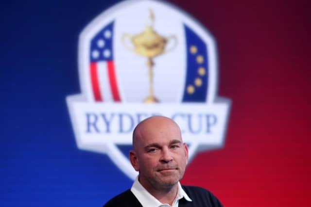 Europe Captain Thomas Bjorn during the Team Europe Ryder Cup Wildcard announcement at Sky Central, London. Picture: John Walton/P