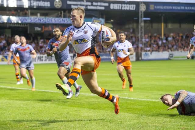 Greg Eden in full flight. PIC: Allan McKenzie/SWpix.com