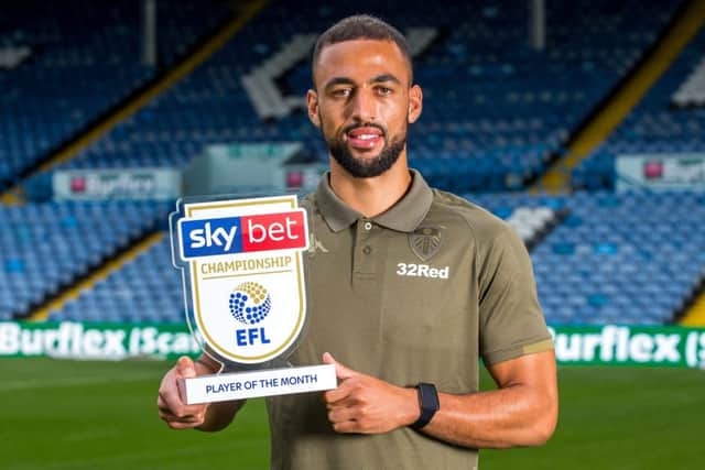Kemar Roofe of Leeds United has won the Sky Bet Championship Player of the Month award